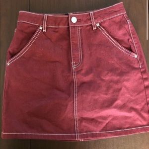 Maroon Jean skirt!